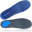 full support orthotic insoles - correct flat feet, over-pronation, and fallen arches - dr. foot (extra small - women's 4.5-6, men's 3.5-5) logo