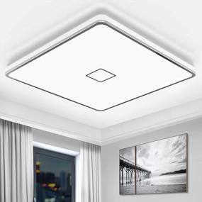 img 4 attached to Stylish And Waterproof Ceiling Light For Kitchen, Bathroom, And Bedroom: Airand LED Square Flush Mount Fixture