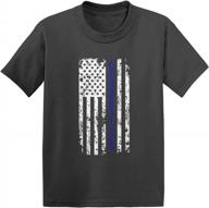 support police infant/toddler cotton jersey t-shirt - haase unlimited blue line american flag логотип