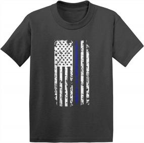 img 4 attached to Support Police Infant/Toddler Cotton Jersey T-Shirt - Haase Unlimited Blue Line American Flag