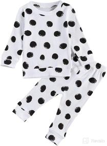 img 4 attached to Newborn Pajamas Crewneck Leggings Sleepwear Apparel & Accessories Baby Boys good in Clothing