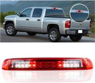 1999-2006 chevy silverado/gmc sierra led 3rd third brake/cargo light - high mount lamp, gmt800 red (electroplating housing) logo