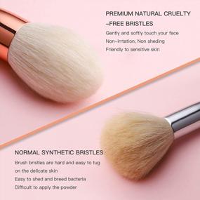 img 1 attached to 💄 12pcs Professional Makeup Brushes Set, Eigshow Limited Edition for Foundation Powder Contour Blush & Eye Cosmetics, Complete with Luxury Cosmetic Bag (PRO RoseGold)