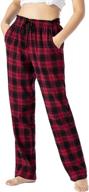 👖 airike women's loose fit open leg pajama bottoms: cotton loungewear sets with comfy lounge bottom, plaid pants featuring pockets логотип