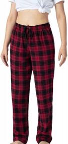 img 1 attached to 👖 AIRIKE Women's Loose Fit Open Leg Pajama Bottoms: Cotton Loungewear Sets with Comfy Lounge Bottom, Plaid Pants featuring Pockets