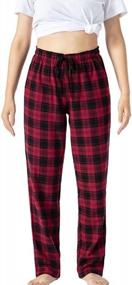 img 3 attached to 👖 AIRIKE Women's Loose Fit Open Leg Pajama Bottoms: Cotton Loungewear Sets with Comfy Lounge Bottom, Plaid Pants featuring Pockets