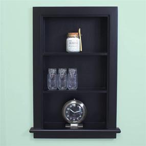 img 2 attached to Stylish and Functional 14x24 Fox Hollow Furnishings Aiden Wall Niche: Black with Plain Back Design