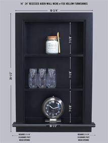 img 1 attached to Stylish and Functional 14x24 Fox Hollow Furnishings Aiden Wall Niche: Black with Plain Back Design