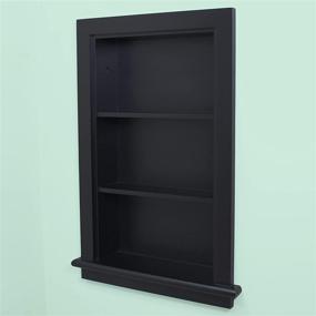 img 3 attached to Stylish and Functional 14x24 Fox Hollow Furnishings Aiden Wall Niche: Black with Plain Back Design