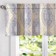 stylish driftaway adrianne yellow and gray valance with damask and floral design - 52x18 inches logo