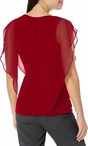 img 1 attached to Women'S Criss-Cross Popover Top By AGB: Look Stylish And Feel Comfortable!