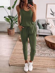 img 1 attached to ANRABESS Summer Sleeveless Jumpsuit CWXheise S Women's Clothing - Jumpsuits, Rompers & Overalls