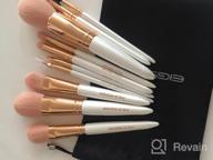img 1 attached to Elevate Your Beauty Routine With EIGSHOW'S Premium Synthetic Makeup Brush Set - 10Pcs Vegan Brushes For Flawless Application Of Foundation, Powder, Lipstick, Blush, Contour And Eyeshadow In Magenta review by Philip Anderson