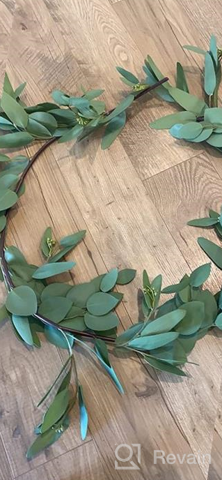 img 1 attached to 🌿 DearHouse 5.5Ft Seeded Eucalyptus Garland: Faux Greenery Wedding Backdrop and Wall Decor review by Tim Springer