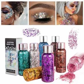 img 3 attached to Shimmer And Shine With GL-Turelifes Mermaid Sequin Liquid Eyeshadow And Glitter Body Gel In Purple - Get Long-Lasting Sparkling Looks For Festivals And Parties!
