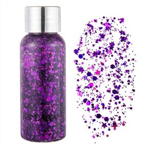 img 4 attached to Shimmer And Shine With GL-Turelifes Mermaid Sequin Liquid Eyeshadow And Glitter Body Gel In Purple - Get Long-Lasting Sparkling Looks For Festivals And Parties!