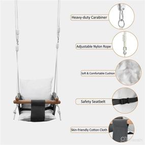 img 2 attached to 👶 Hapfan 2-in-1 Baby Jumper and Toddler Swing Set with Stand - Perfect Swing Set for Toddlers