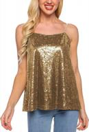 glittering sequin tank tops for women: satinior sequined camisole with shimmering sparkles logo