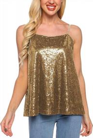 img 4 attached to Glittering Sequin Tank Tops For Women: SATINIOR Sequined Camisole With Shimmering Sparkles
