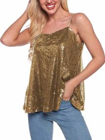 img 2 attached to Glittering Sequin Tank Tops For Women: SATINIOR Sequined Camisole With Shimmering Sparkles