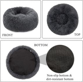 img 2 attached to Cozy TORMAYS Calming Donut Dog Bed: Plush Round Cuddler Cushion, Anti-Anxiety Faux Fur, Self-Warming Comfort for Dogs & Cats (Various Sizes & Colors)