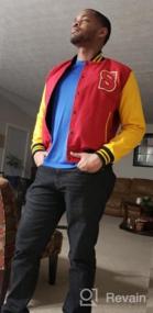 img 6 attached to Unisex College Baseball Varsity High School Letterman Bomber Wool And Faux Leather Jacket