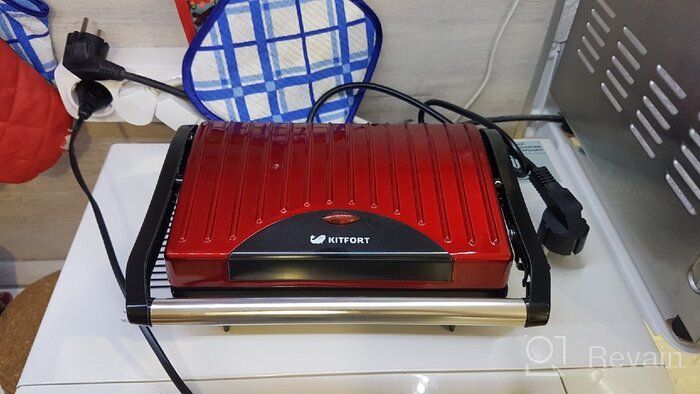 img 1 attached to Sandwich maker Kitfort KT-1609 Panini Maker, red review by Anastazja Skorek ᠌