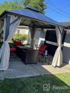 img 1 attached to 10' X 12' YOLENY Hardtop Gazebo: Permanent Aluminum Patio Gazebo With Double Roof, Curtains & Netting Included! review by Jeremy Hong