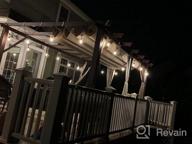 img 1 attached to Enhance Your Outdoor Space: Commercial Grade 48Ft String Lights With 15 Clear Glass Bulbs For Bistros, Cafes, And Pergolas - Waterproof & Warm White 2700K review by Delos Rodeo