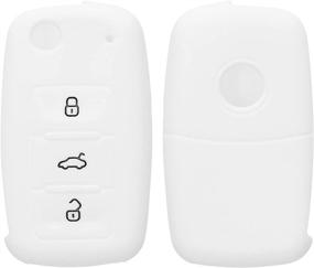 img 4 attached to Kwmobile Key Cover Compatible With VW Skoda Seat - White