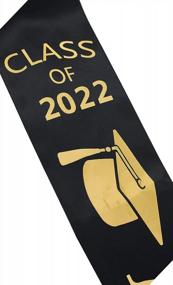 img 1 attached to Celebrate Your Graduation In Style With GraduatePro'S Unisex Class Of 2022 Graduation Sash Featuring Glittery Gold Letters - Perfect Party Gift For Seniors!