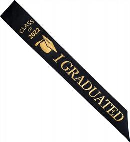 img 4 attached to Celebrate Your Graduation In Style With GraduatePro'S Unisex Class Of 2022 Graduation Sash Featuring Glittery Gold Letters - Perfect Party Gift For Seniors!