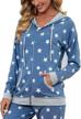 grecerelle women's floral long sleeve casual sweatshirts tunic tops with pockets logo