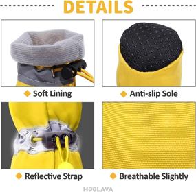 img 1 attached to Hoolava Dog Shoes: Non-Slip Winter Boots with Reflective 🐾 Straps - Paw Protector for Small Medium Dogs and Puppies (4PCs)