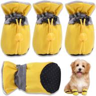 hoolava dog shoes: non-slip winter boots with reflective 🐾 straps - paw protector for small medium dogs and puppies (4pcs) логотип