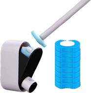 🚽 convenient toilet wand kit with 8 refills, wall-mounted disposable scrubbers - bathroom cleaning made easy! logo