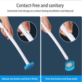 img 2 attached to 🚽 Convenient Toilet Wand Kit with 8 Refills, Wall-Mounted Disposable Scrubbers - Bathroom Cleaning Made Easy!