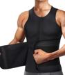 tailong men's hot sweat vest neoprene sauna suit waist trainer zipper body shaper with adjustable workout tank top - get fit now! logo