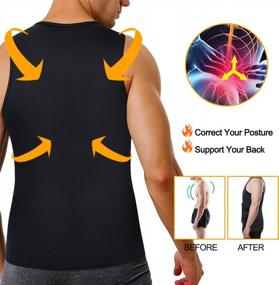 img 2 attached to TAILONG Men'S Hot Sweat Vest Neoprene Sauna Suit Waist Trainer Zipper Body Shaper With Adjustable Workout Tank Top - Get Fit Now!