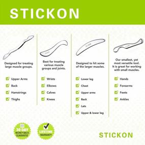img 3 attached to Experience Relief With STICKON'S Premium Stainless Steel Gua Sha Scraping Massage Tool Set For Soft Tissue Mobilization (N Shape)