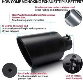 img 1 attached to Exhaust MONOKING Universal Tailpipes Outlet Replacement Parts for Exhaust & Emissions