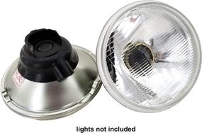 img 1 attached to 🔦 GS Power Chrome OEM Style 5 inch Round Glass Lens Housing H4 HID LED Halogen High Low Beam Headlight Lamp Conversion Replacement (2 pc) - Enhanced Visibility and Performance