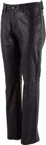 img 4 attached to XS679 Nubile Classic Black Buffalo Leather Pants For Women - Size 12 By Xelement