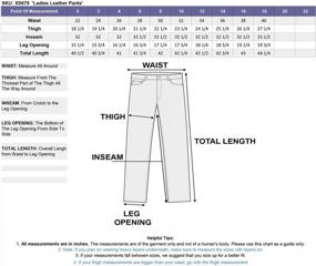 img 2 attached to XS679 Nubile Classic Black Buffalo Leather Pants For Women - Size 12 By Xelement