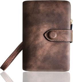 img 1 attached to Womens Bifold Leather Blocking Wristlet Women's Handbags & Wallets ~ Wallets