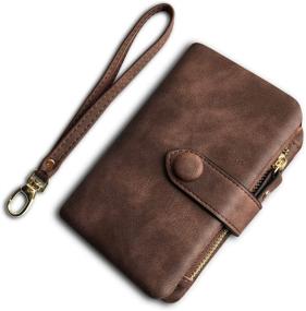 img 3 attached to Womens Bifold Leather Blocking Wristlet Women's Handbags & Wallets ~ Wallets