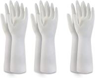 🧤 medium size, waterproof dish washing gloves for women and men - reusable, heavy duty cleaning gloves for household and kitchen logo