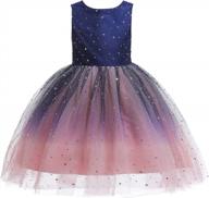 sparkling glamulice lace girls dress with embroidered flowers - perfect for weddings and birthday parties logo