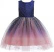 sparkling glamulice lace girls dress with embroidered flowers - perfect for weddings and birthday parties logo