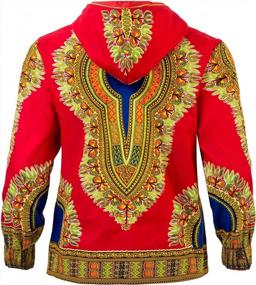 img 3 attached to Аутентичный африканский стиль: мужская куртка с принтом Dashiki от Shenbolen
